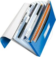 LEITZ Fächermappe WOW 4589 6 Fächer blau, 1 St.