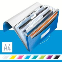 LEITZ Fächermappe WOW 4589 6 Fächer blau, 1 St.