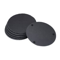 relaxdays Schieferplatten grau Ø 25,0 cm, 6 St.