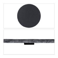 relaxdays Schieferplatten grau Ø 25,0 cm, 6 St.