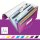 LEITZ Fächermappe WOW 4589 6 Fächer violett, 1 St.