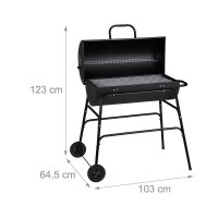relaxdays Holzkohlegrill 103,0 x 64,5 x 96,5 cm, 1 St.