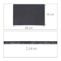 relaxdays Schieferplatten grau 26,0 x 16,0 cm, 6 St.