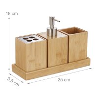 relaxdays Badaccessoires-Set braun, 1 Set