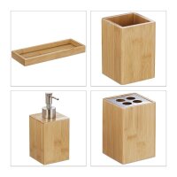 relaxdays Badaccessoires-Set braun, 1 Set