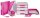 LEITZ WOW Sichtbuch DIN A4, 40 Hüllen pink-metallic, 1 St.