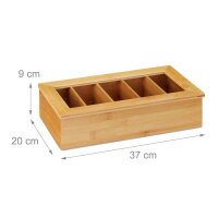 relaxdays Teebox braun 37,0 x 20,0 cm, 1 St.