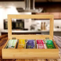 relaxdays Teebox braun 37,0 x 20,0 cm, 1 St.