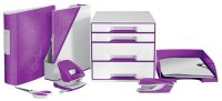 LEITZ WOW Sichtbuch DIN A4, 40 Hüllen violett-metallic, 1 St.