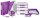 LEITZ WOW Sichtbuch DIN A4, 40 Hüllen violett-metallic, 1 St.