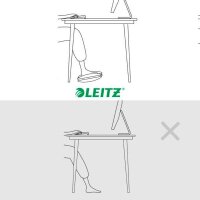 LEITZ Fußstütze Ergo grau Kunststoff
