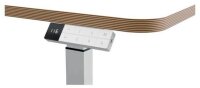 LEITZ Ergo 65340001 elektrisch höhenverstellbarer Schreibtisch weiß rechteckig, A-Fuß-Gestell weiß 80,0 x 60,0 cm