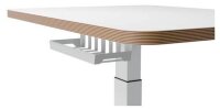 LEITZ Ergo 65340001 elektrisch höhenverstellbarer Schreibtisch weiß rechteckig, A-Fuß-Gestell weiß 80,0 x 60,0 cm