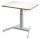 LEITZ Ergo 65340001 elektrisch höhenverstellbarer Schreibtisch weiß rechteckig, A-Fuß-Gestell weiß 80,0 x 60,0 cm