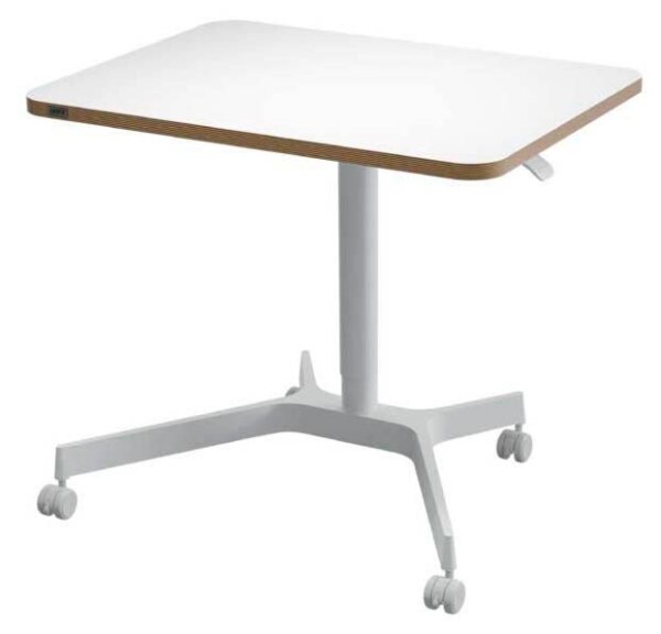 LEITZ Ergo höhenverstellbarer Schreibtisch weiß rechteckig, 4-Fuß-Gestell weiß 80,0 x 60,0 cm