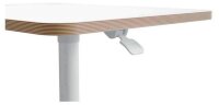 LEITZ Ergo höhenverstellbarer Schreibtisch weiß rechteckig, 4-Fuß-Gestell weiß 80,0 x 60,0 cm