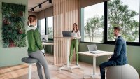 LEITZ Ergo höhenverstellbarer Schreibtisch weiß rechteckig, 4-Fuß-Gestell weiß 80,0 x 60,0 cm