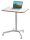 LEITZ Ergo höhenverstellbarer Schreibtisch weiß rechteckig, 4-Fuß-Gestell weiß 80,0 x 60,0 cm