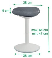 LEITZ Sitz- & Stehhocker Ergo Active 65440085 grau, 1 St.