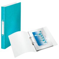LEITZ WOW Ringbuch 2-Ringe eisblau-metallic 3,2 cm DIN...