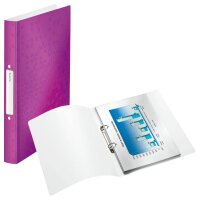 LEITZ WOW Ringbuch 2-Ringe violett-metallic 3,2 cm DIN...
