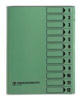 bene Ordnungsmappe 12 Fächer grün, 1 St.