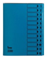 bene Ordnungsmappe 12 Fächer blau, 1 St.