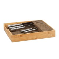 relaxdays XL Messer-Schubladeneinsatz braun 1 St.