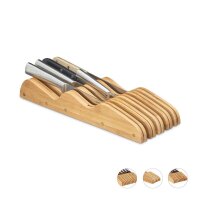 relaxdays L Messer-Schubladeneinsatz braun 1 St.