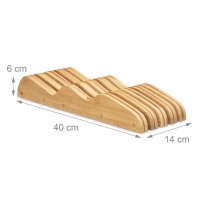 relaxdays L Messer-Schubladeneinsatz braun 1 St.