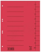 bene Trennblätter DIN A4 1-10 rot, 250 g/qm, 100 St.
