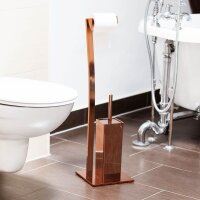 relaxdays WC-Garnitur WIMEDO kupfer Metall, 1 St.