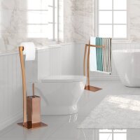 relaxdays WC-Garnitur WIMEDO kupfer Metall, 1 St.