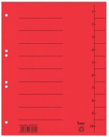 bene Trennblätter DIN A4 1-10 rot, 210 g/qm, 50 St.