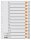 bene Ordnerregister DIN A4 Vollformat 1-12 grau 12-teilig, 1 Satz