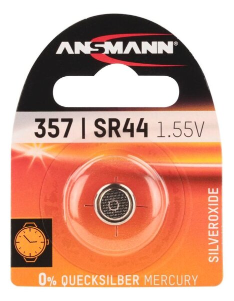 ANSMANN Knopfzelle SR44/357 Silberoxid 1,5 V, 1 St.