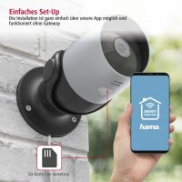hama outdoor Smart Home IP-Überwachungskamera silber