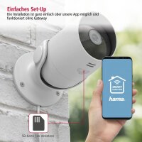 hama outdoor Smart Home IP-Überwachungskamera weiß