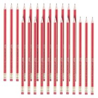 herlitz Scolair Bleistifte HB rot mit Radierer, 24 St.
