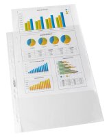 herlitz Prospekthüllen DIN A4 glasklar glatt 0,05 mm, 100 St.