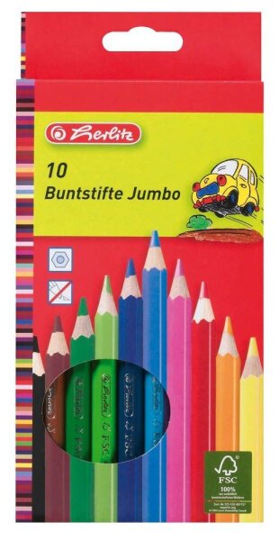 herlitz Buntstifte farbsortiert, 10 St.