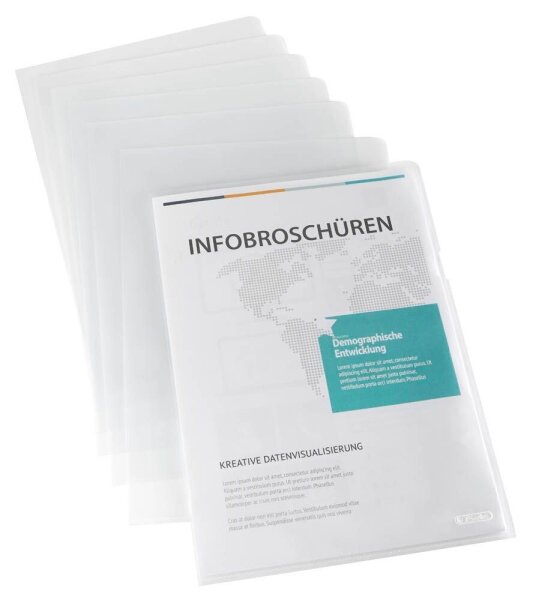 herlitz Sichthüllen Economy DIN A4 transparent genarbt 0,09 mm, 100 St.