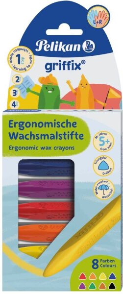 Pelikan griffix® Wachsmalstifte farbsortiert, 8 St.