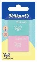 Pelikan Radiergummis Pastel farbsortiert, 2 St.