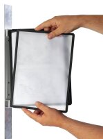 DURABLE Wand-Sichttafelsystem VARIO® MAGNET WALL 591801 DIN A4 schwarz mit 10 St. Sichttafeln, 1 St.