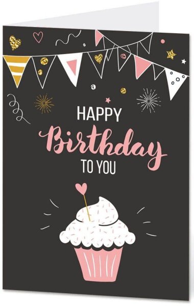 LUMA Geburtstagskarte Happy Birthday LU1591 DIN B6, 1 St.