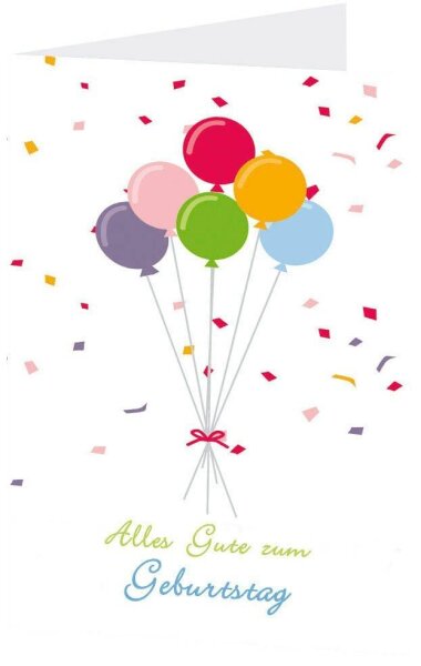 LUMA Geburtstagskarte Luftballon LU1604 DIN B6, 1 St.