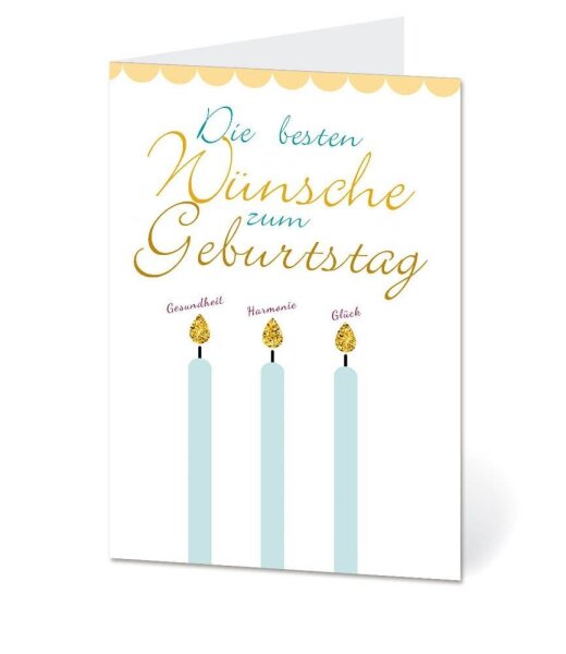 LUMA Geburtstagskarte Kerzen LU1428 DIN B6, 1 St.