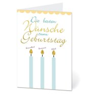 LUMA Geburtstagskarte Kerzen LU1428 DIN B6, 1 St.