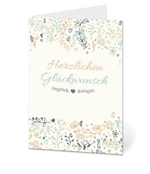 LUMA Glückwunschkarte Blumen LU2163 DIN B6, 1 St.